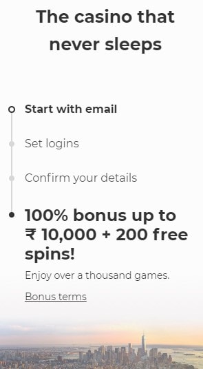 NYspins Casino Welcome Bonus